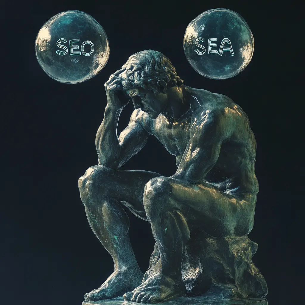 le penseur indécis entre seo et sea